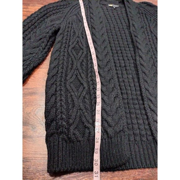 Maje made in Italy Womens Black Cable Knit Cardigan Sweater L - Picture 10 of 11